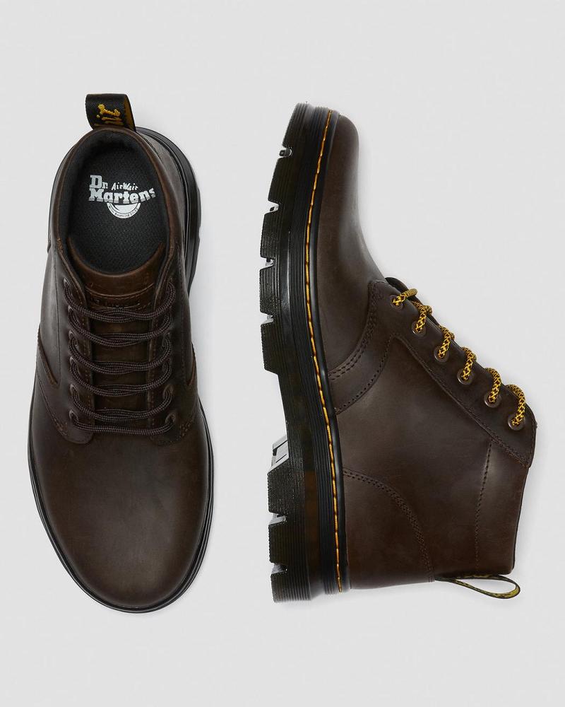 Brown Men's Dr Martens Bonny Leather Ankle Boots | CA 436LIS